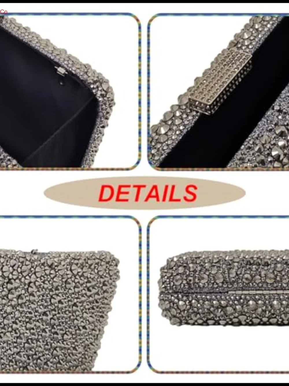 Sparkly Rhinestone Clutch Evening Bag Crystal Purse Wedding Party Handbag